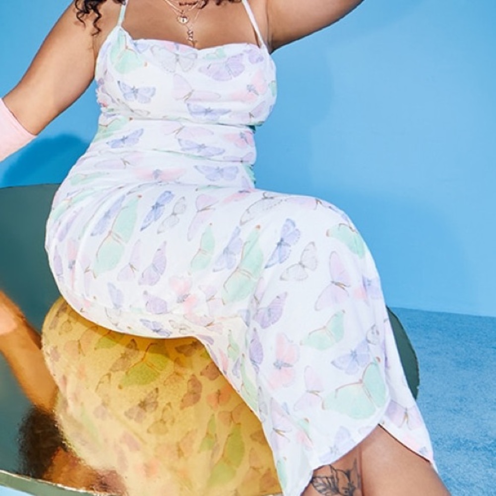 PLT Butterfly print maxi dress